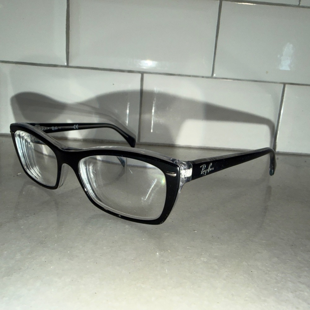 Ray-Ban Eyeglasses RB5255 2034 Black Crystal Full Rim Frame Only 53-16-135‎